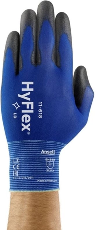 Thumbnail - HyFlex® 11618070 Nylon Arbeitshandschuh Größe (Handschuhe): 7 en 388:2016, en 420-2003, en 38 - Ansell
