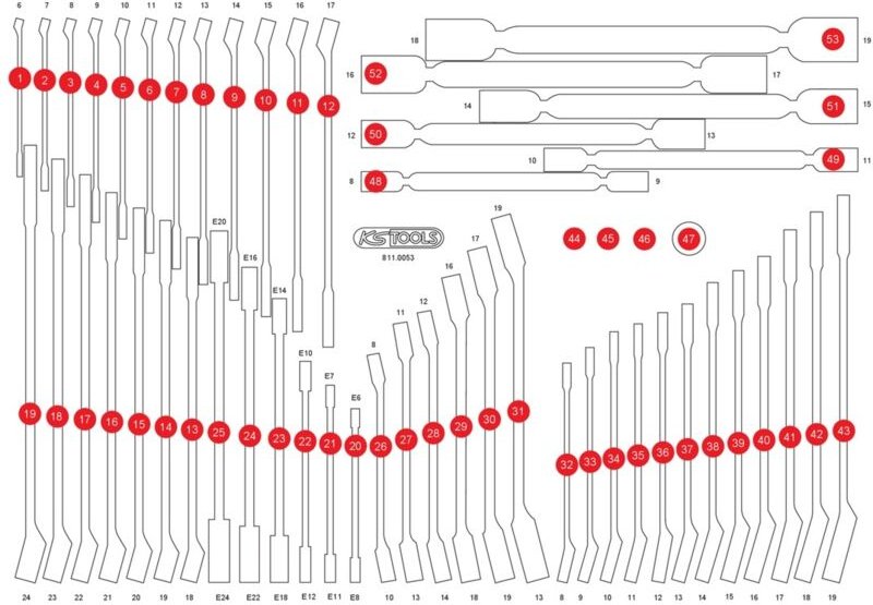 KS TOOLS Leere Schaumstoffeinlage zu 811.0053 ( 811.0053-97 )