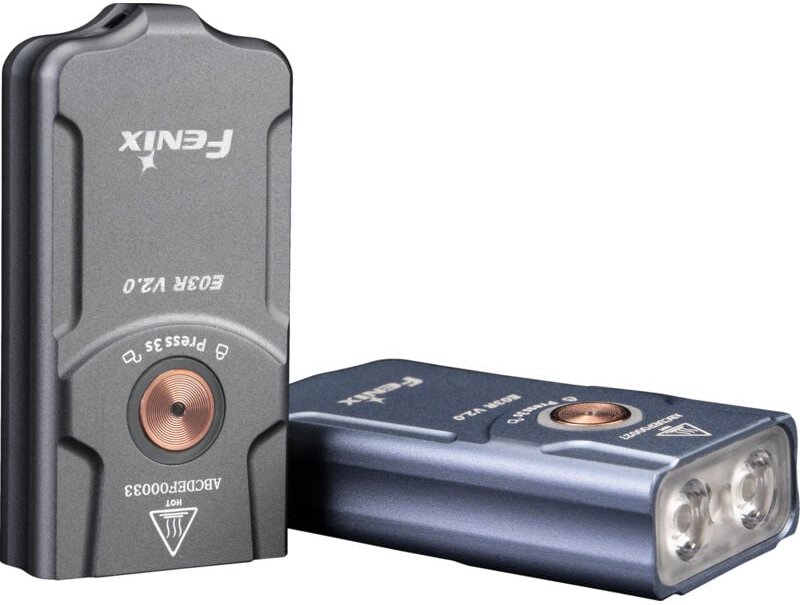 LED-Schlüsselbundleuchte E03R V2.0, grau - Fenix