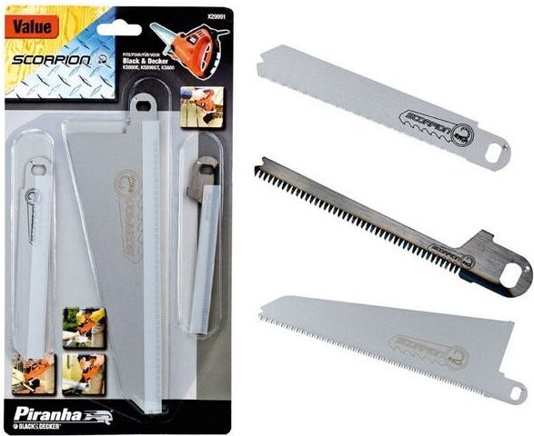 Black&decker - Sortiment 3 Sägeblätter Skorpione für Elektrosäge