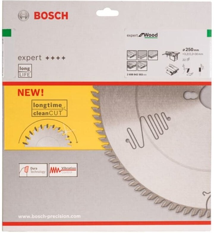 Kreissägeblatt Expert for Wood 250 x 30 x 3,2 mm, 22 - Bosch