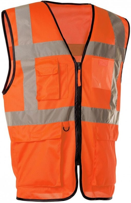 Orange Warnweste mit mehreren Taschen singer - t.xl - GARO04