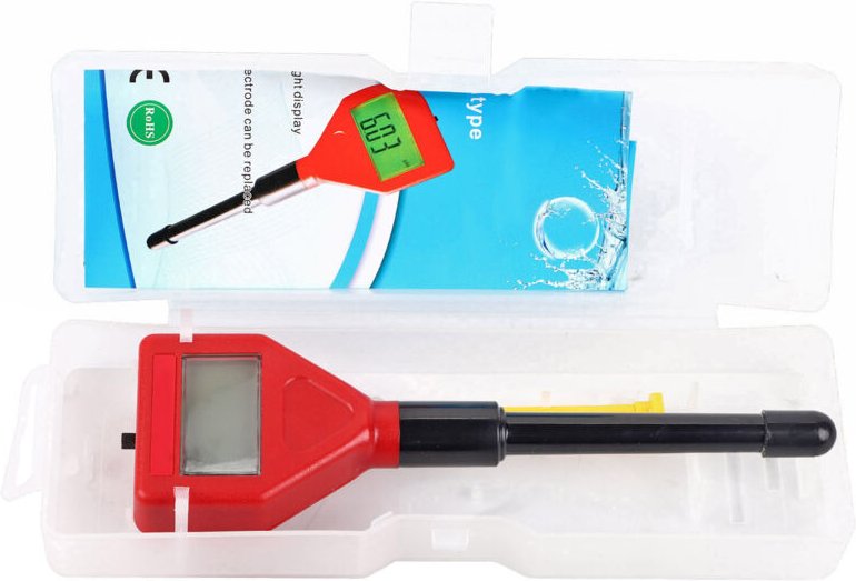 Digitales Feuchtigkeits- und pH-Meter mit Metallelektrode für Hydrokulturpflanzen, 17,5 cm – Set mit 9,5 cm Schraubendre...