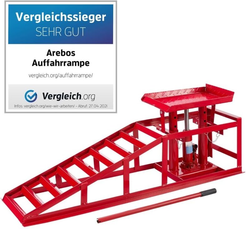 Canbolat Vertriebs Gmbh - arebos 2x pkw Auffahrrampe höhenverstellbar Hebebühne Auffahrbock Hebeplattform