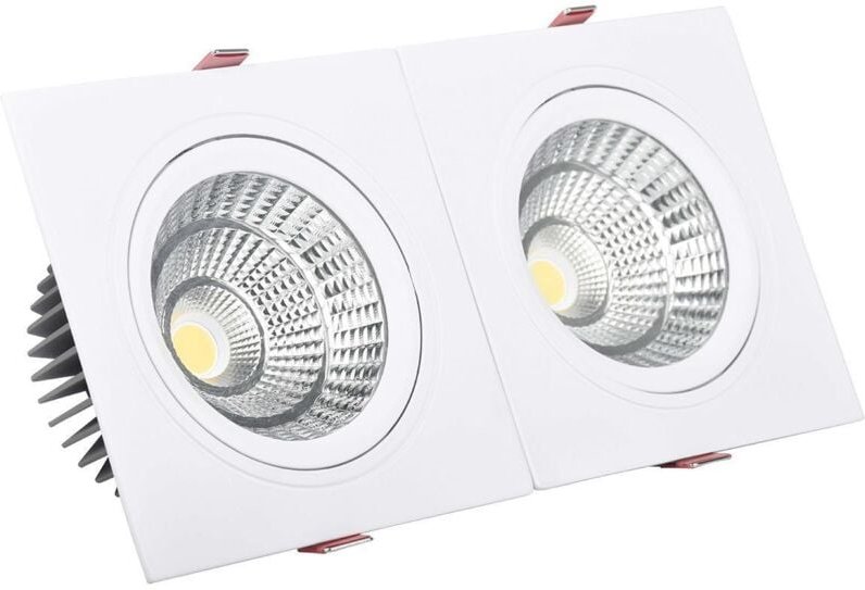 Efectoled - led Downlight Einbaustrahler 20W Eckig Madison Ausschnitt 205x90 mm 3000K Warmweiß