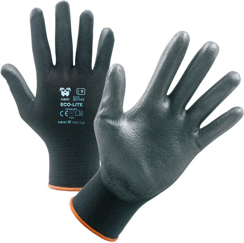 Nero Eco-Lite Schutzhandschuhe - 9 (l) - Schwarze - Schwarze