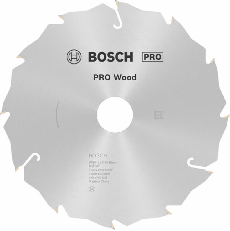 Bosch PRO Wood Kreissägeblatt 190 x 2,4 x 30 mm - 2608640800