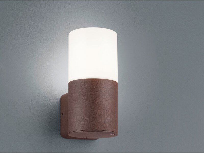 Außenwandleuchte hoosic aus Aluminium in Rostoptik, Höhe 17,5cm