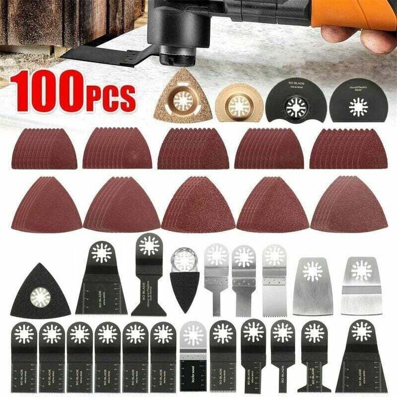 Thumbnail - 100 Stück oszillierende Multisägeblätter, oszillierendes Multifunktionswerkzeug-Zubehör für Fein Multimaster Dremel Dewa...