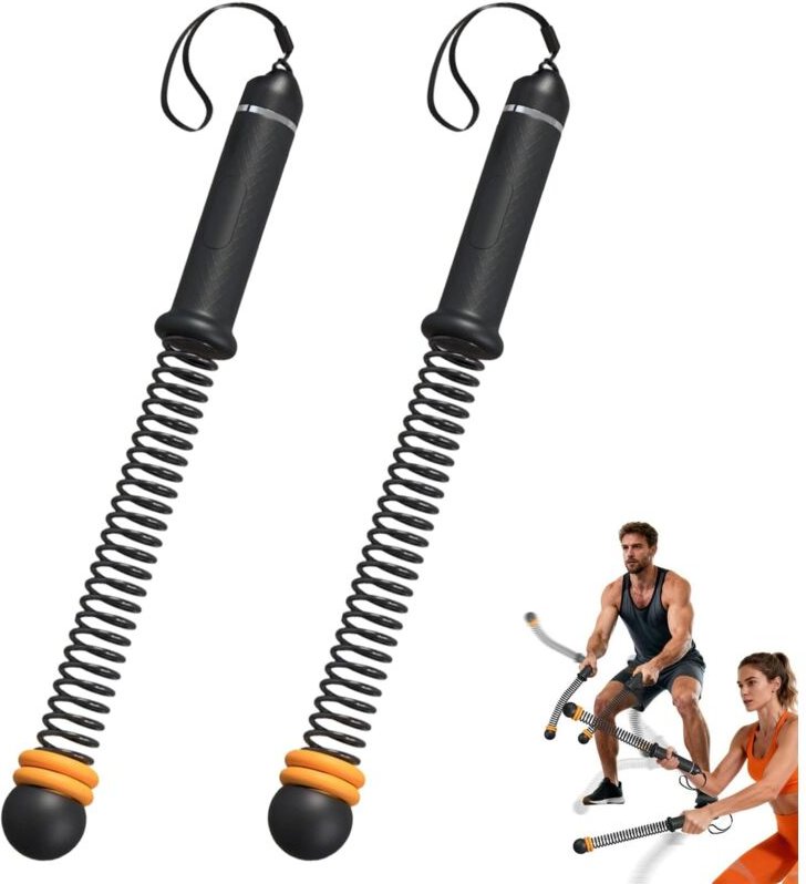 2 Trainingsseile, Battle Rope, Air Ropes, kabellose Seile, Fitnessgeräte mit verstellbarem Widerstand, für Heimtraining,...