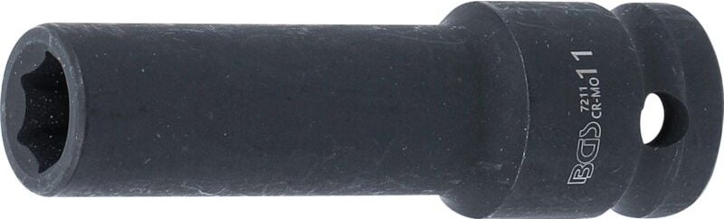 Kraft-Steckschlüssel-Einsatz Sechskant, tief Antrieb Innenvierkant 12,5 mm (1/2') sw 11 mm