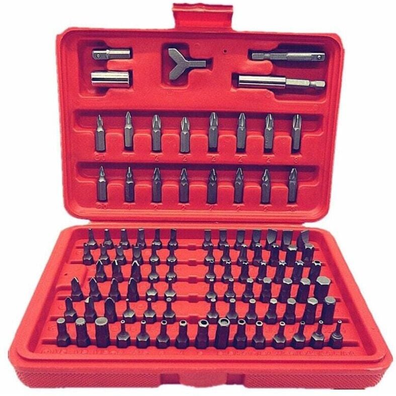 100-teiliges Akkuschrauber-Bit-Set im Koffer – - Ymyny