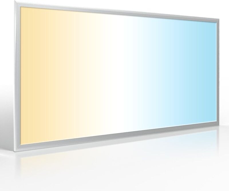 LED Panel 120x60cm 60W Rahmen silber - Lichtfarbe: CCT 3000K-6000K