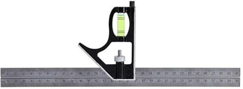 Lntyq - 300 mm verstellbarer Ingenieurwinkel, Zimmermannswinkel, Kombinationswinkel, Kombinationswinkel-Set, rechtwinkli...