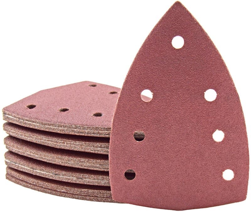 Thumbnail - Fox Klett-Schleifblätter, 150 x 100 mm, 7-Loch, f. Deltaschleifer, Normalkorund (50 Stk.) K40 - Miotools