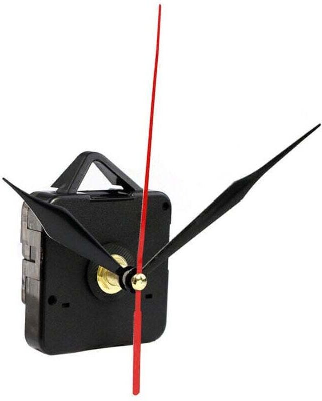 Batteriebetriebenes Uhrwerk, Kunststoff, Schwarz, 5,5 x 3,8 x 5,5 cm