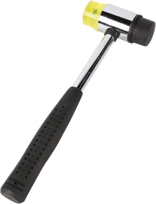 Thumbnail - Ersandy - Gummihammer, Doppelkopf-Montagehammer, doppelseitiger Hammer, Durchmesser 35 mm, Aluminiumhammer, Werkzeuge, R...