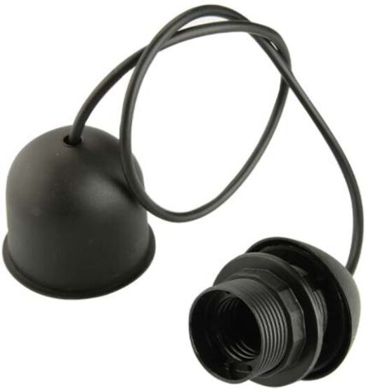 FAI - Hängeleuchte kabel 80cm e27 fassung mit schwarzer lampenfassung - 3011/n