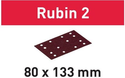 Stf 80x133 RU2/50 Schleifstreifen Rubin 2 P60 80 x 133 mm 50 Stk. ( 499047 ) für Rutscher rts 400, rtsc 400, rs 400, rs ...