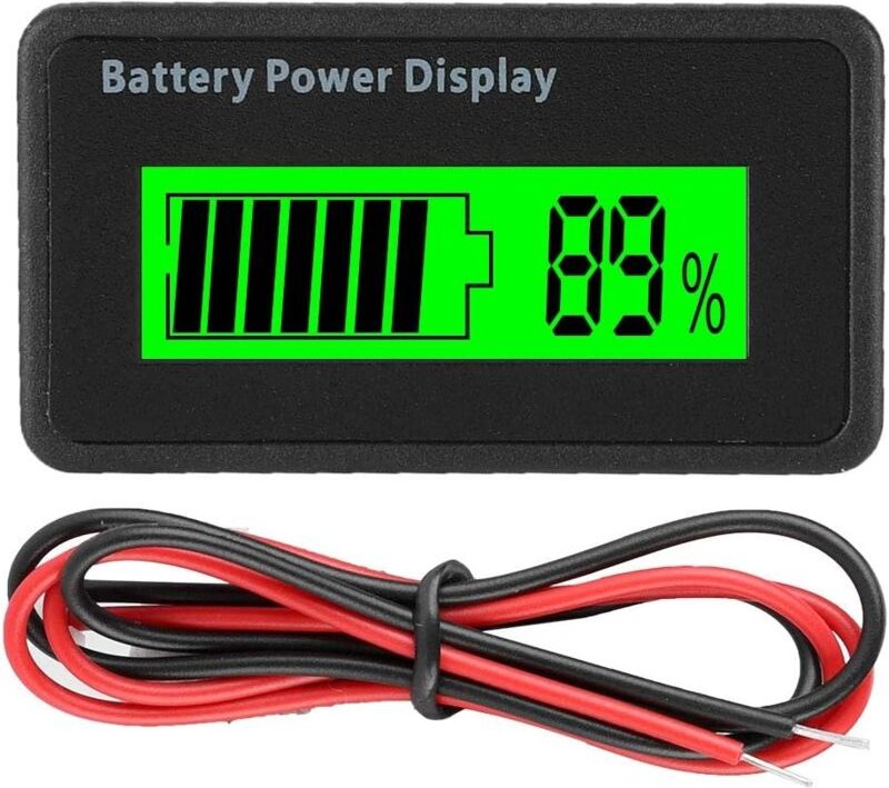 Memkey - Universelle Batteriekapazitätsanzeige, Batterieleistungsanzeige, Tester, Voltmeter, 12–48 v (grün)