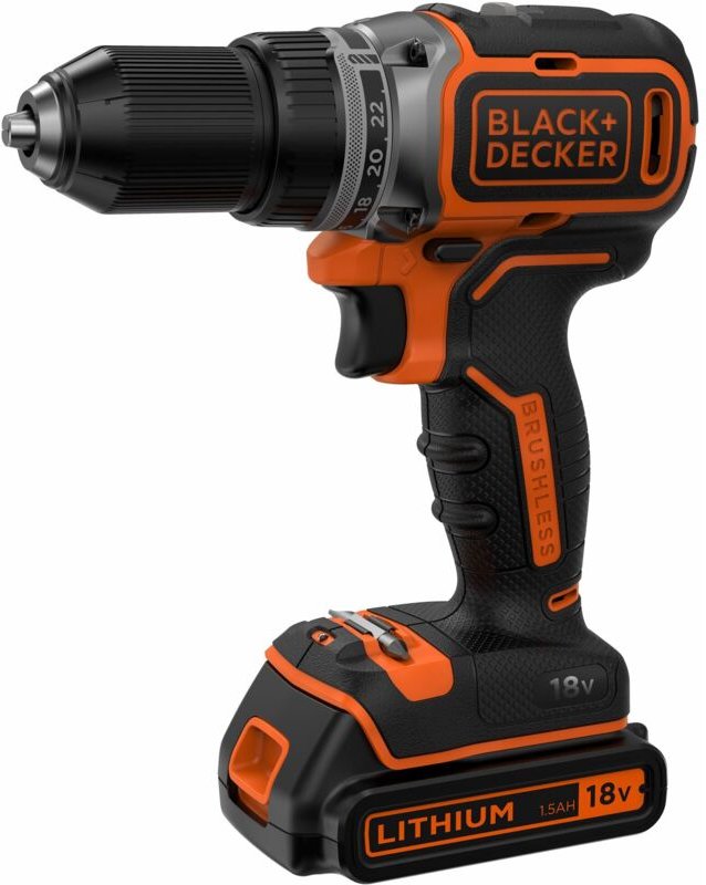 18V Akku-Bohrschrauber -black+decker - mit 1 18V 1,5 Ah Akku - Ladegerät - Box - BL186K-QW