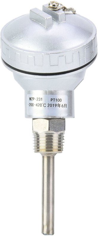 Widerstandstemperaturdetektor PT100 Sensorsonde 1/2' NPT-Gewinde Thermoelement-Anschlusskopf(PT 50mm) - Eosnow