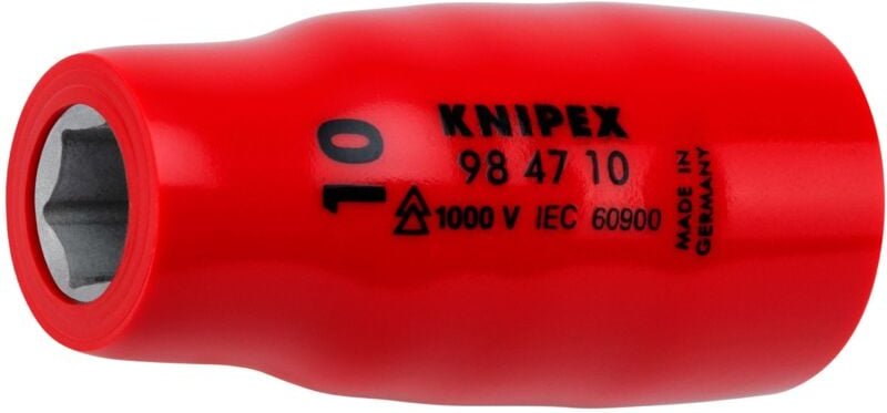 Thumbnail - KNIPEX 98 47 10 Steckschlüsseleinsatz für Sechskantschrauben mit Innenvierkant 1/2" 54 mm