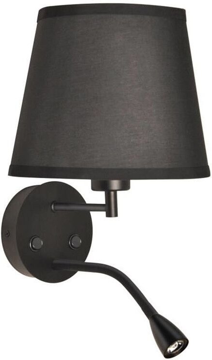 Wandleuchte 'pair' E27 mit 3W LED-Lesestrahler