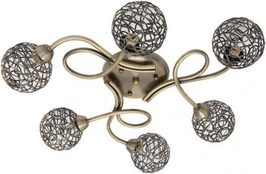 Fabrilamp - Deckenleuchte de 6 Leuchten Modell lyon Leder