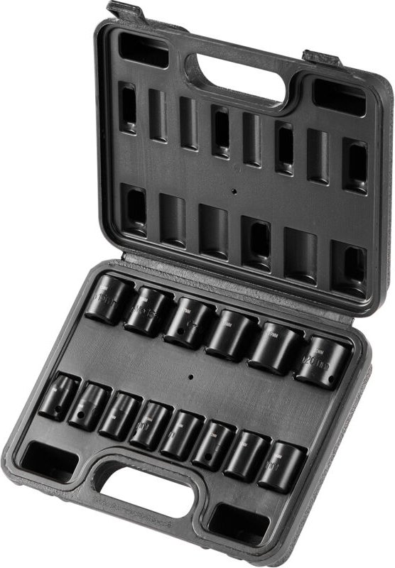 Mophorn - 3/8-Zoll-Schlagsteckschlüsselsatz, 14-teiliger metrischer Steckschlüsselsatz, 6-Punkt-Cr-Mo-Legierungsstahl fü...