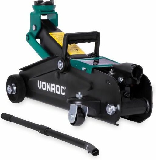 Vonroc - Wagenheber – Rangierwagenheber – 2 Tonnen – Max. 33 cm. – Inkl. Langer Hubgriff