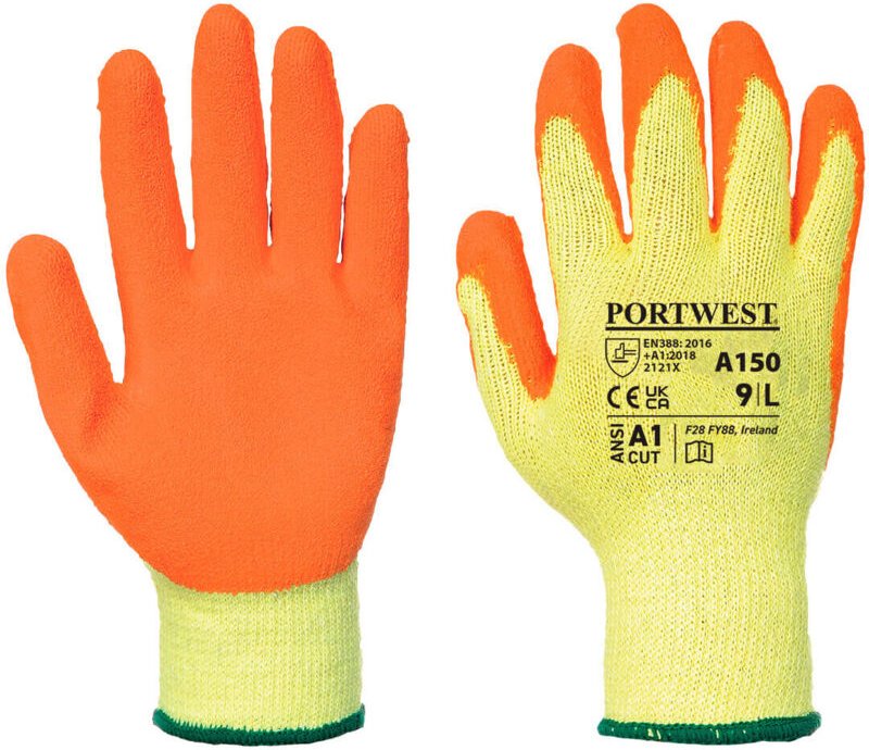 Gant gestrickt mit Latex-Beschichtung Klassisch Farbe: Orange Größe S - Portwest