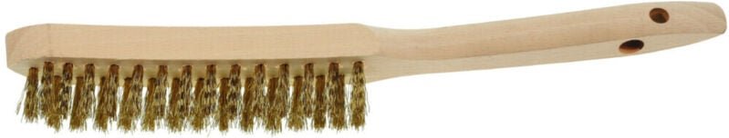 Lessmann ® - Lessmann Draht-Handbürste Messingdraht gewellt 0,25 mm, Anzahl Besatzreihen: 2