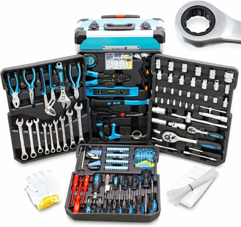 Werkzeugkoffer 1200 teilig Knarrenkasten Werkzeugkiste Werkzeugtrolley Nusskasten Ratschenkasten Ratsche Nüsse Steckschl...