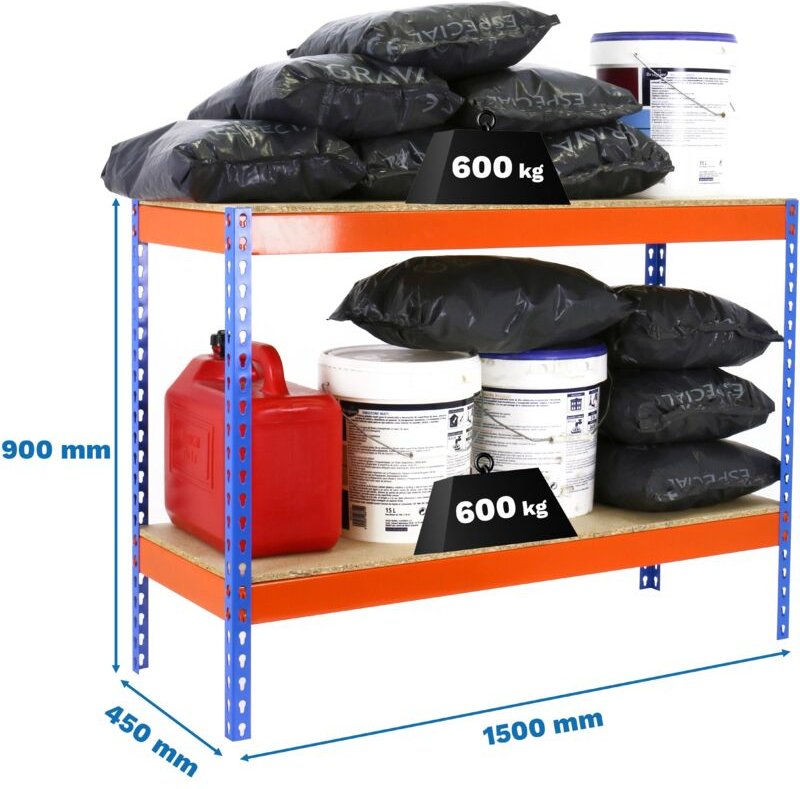 simonrack Moderne Regal Blau Orange Robustes Design