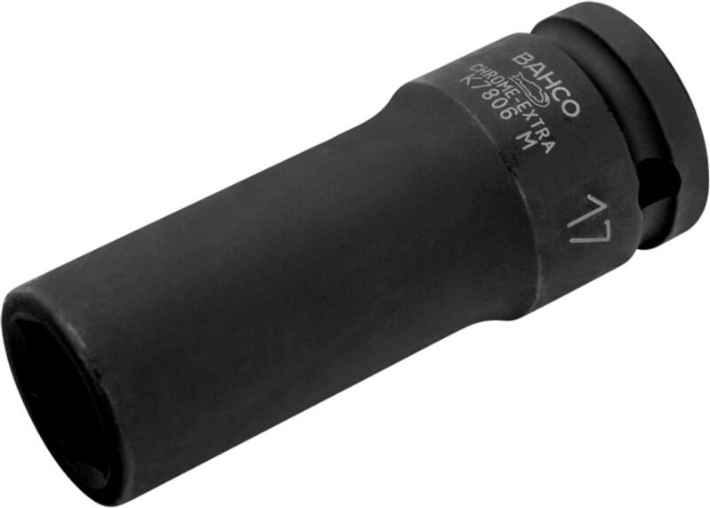 1/2 Kraft-Steckschlüssel-Einsatz, lang, Sechskant, 34 mm, phosphatiert - Bahco