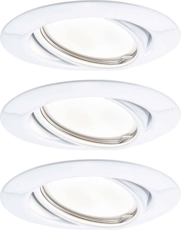 Paulmann - led Einbauleuchte Base 3er Basisset weiß ø 9 cm GU10 Einbauleuchte