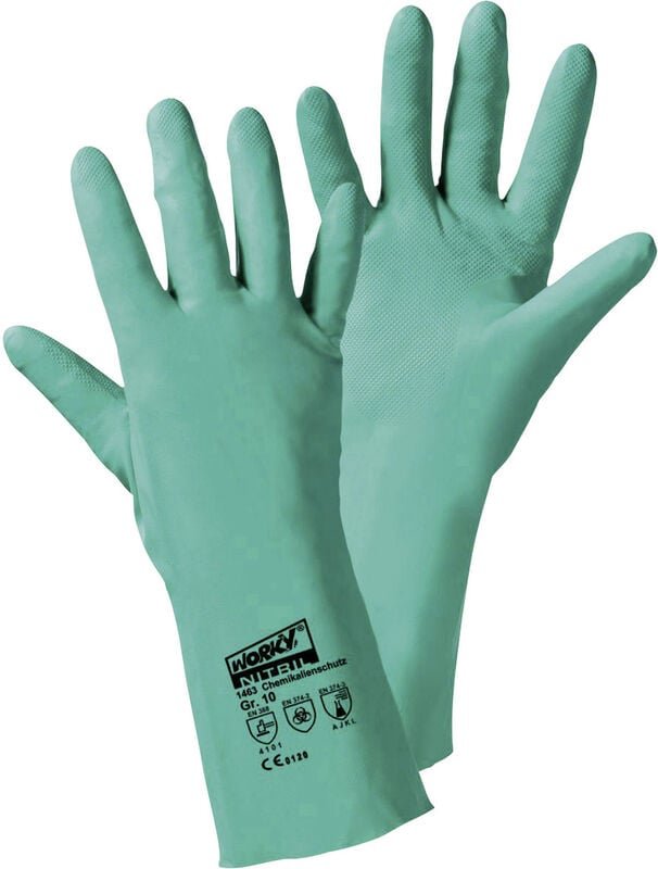 L+d - Leipold Doehle 1463-8 Kemi Nitril Chemiekalienhandschuh Größe (Handschuhe): 8, m en 420:2003+A1:2009