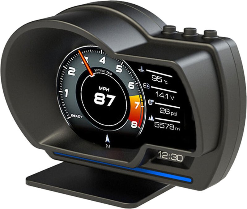 Thumbnail - Obdⅱ+gps Auto-HUD-Head-Up-Display, Autodiagnose, Geschwindigkeits-/Wassertemperatur- und Spannungsanzeige, 9 Bildschirme