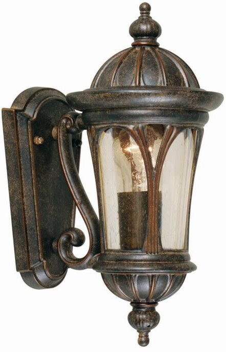 New England - 1 Licht im Freien Kleine Wandlaterne Licht verwitterte Bronze IP44, E27 - Elstead