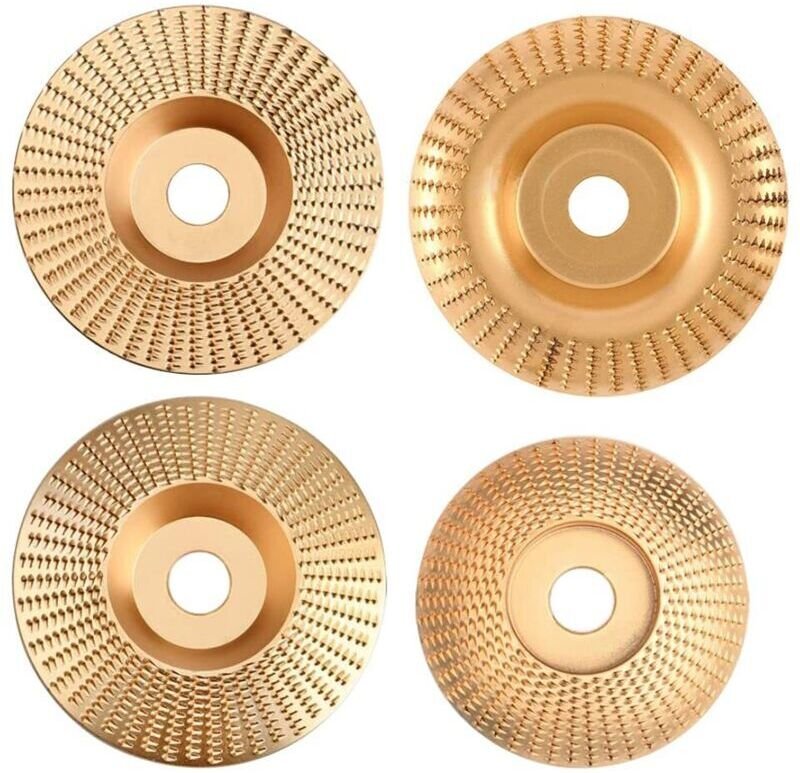 CSPARCV 4-teiliges Set Wolframkarbid-Holzschleifscheiben zum Formen, Schleifen und Schneiden - Kompatibel mit 115-mm- od...