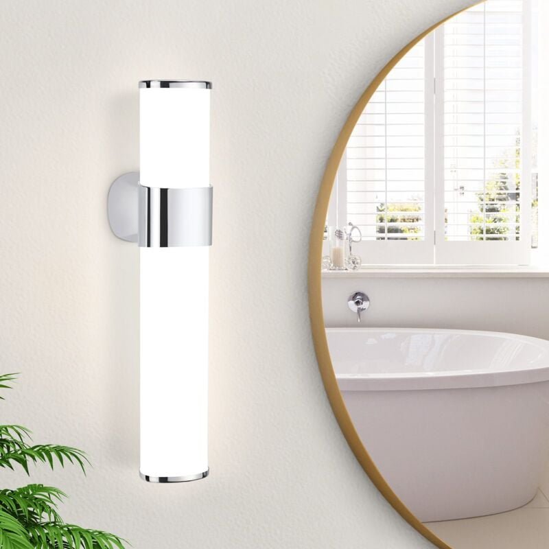 GBLY LED Spiegelleuchte Bad Spiegellampe - 6W Badleuchte Wand 30CM Wandlampe Badezimmer Wasserdicht IP44 Chrom Modern Ne...
