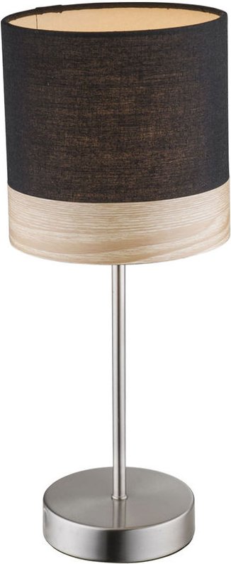 Design Tischleuchte aus Textil und Holz für das Büro chipsy