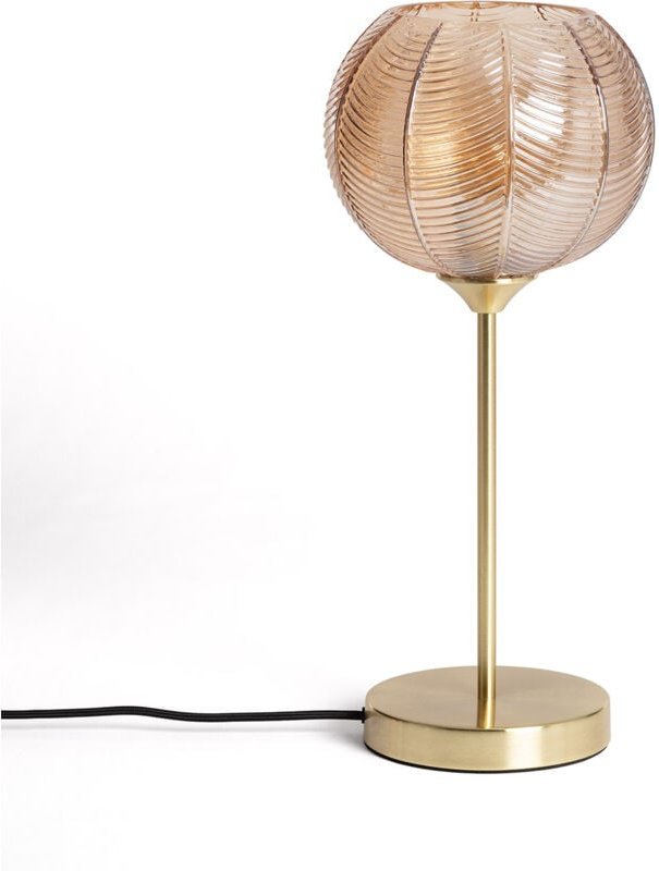 Efectoled - Tischlampe Metall und Glas Klimt Bernstein