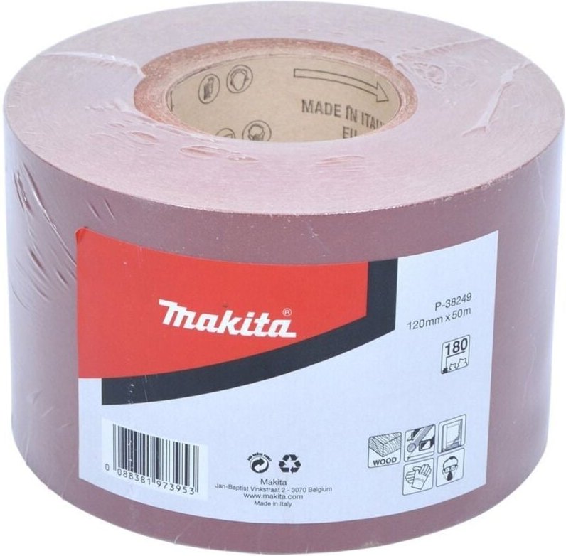 Schleifpapier-Rolle 120 mm x 50 m, Körnung 180 - Makita