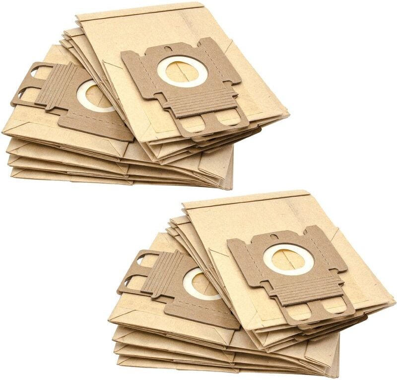 20x Staubsaugerbeutel kompatibel mit Miele Brillant 1300, hs, 1300 hs Staubsauger - Papier, Typ k, 21cm x 13,2cm, Sandfa...