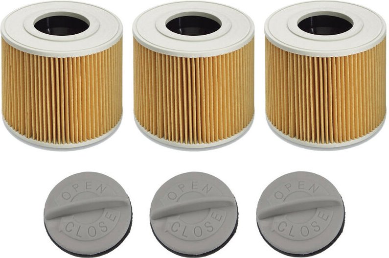 3x Trade-shop Patronen-Filter inkl. Verschlussschraube für Kärcher nt 27/1 me 1.428-101.0 nt 27/1 me Professional 1.428-...
