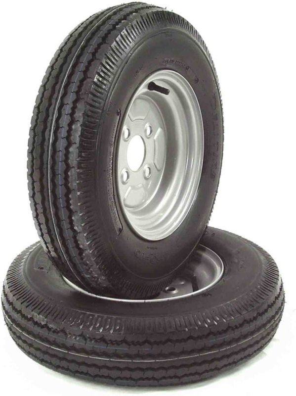2 Stück Anhängerrad Komplettrad Rad 4.50-10C 76M Lochkreis 4x100 Anhänger Reifen