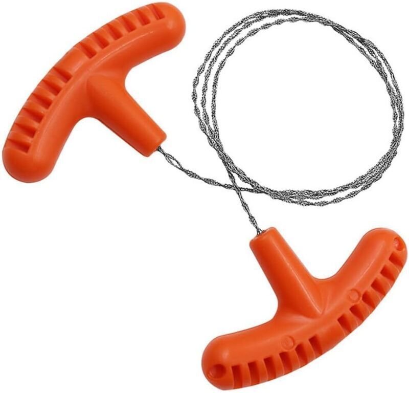 Mini-Handdrahtsäge aus Edelstahl, multifunktionales Werkzeug für Gartenarbeit, Camping und Holzbearbeitung, orange, 70 c...