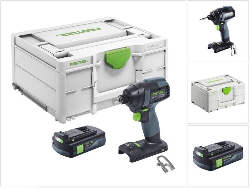 Tid 18-Basic Akku Schlagschrauber 18 v 180 Nm 1/4' + 1x Akku 3,0 Ah + Systainer - ohne Ladegerät - Festool
